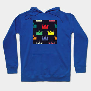 Colorful Crown Pattern Hoodie